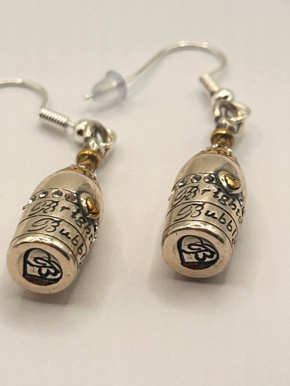 Brighton Bubbly Champagne custom french wire earrings NWOT